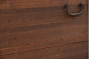 レトロ家具　昭和レトロ　鉄脚付きローチェスト(ローボード)