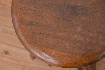 レトロ家具　昭和レトロ　古い木のかわいいスツール(丸椅子、イス)