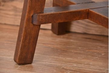 レトロ家具　昭和レトロ　古い木のかわいいスツール(丸椅子、イス)