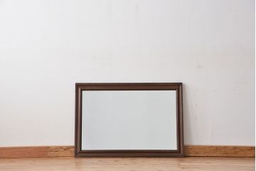 アンティーク　引き戸にもなるアンティークミラー(鏡、ガラス戸)