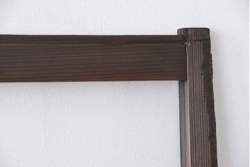 アンティーク　大振りでシックなガラス戸2枚(引き戸)
