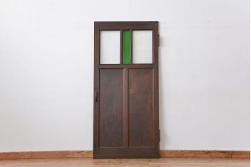 ★大正ロマン　色ガラス入りのシックなドア(1)(扉)