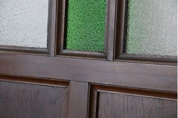 ★大正ロマン　色ガラス入りのシックなドア(1)(扉)
