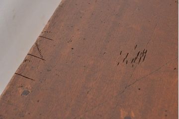 アンティーク家具　アンティーク　引き出し付き横長作業台(テーブル、机)