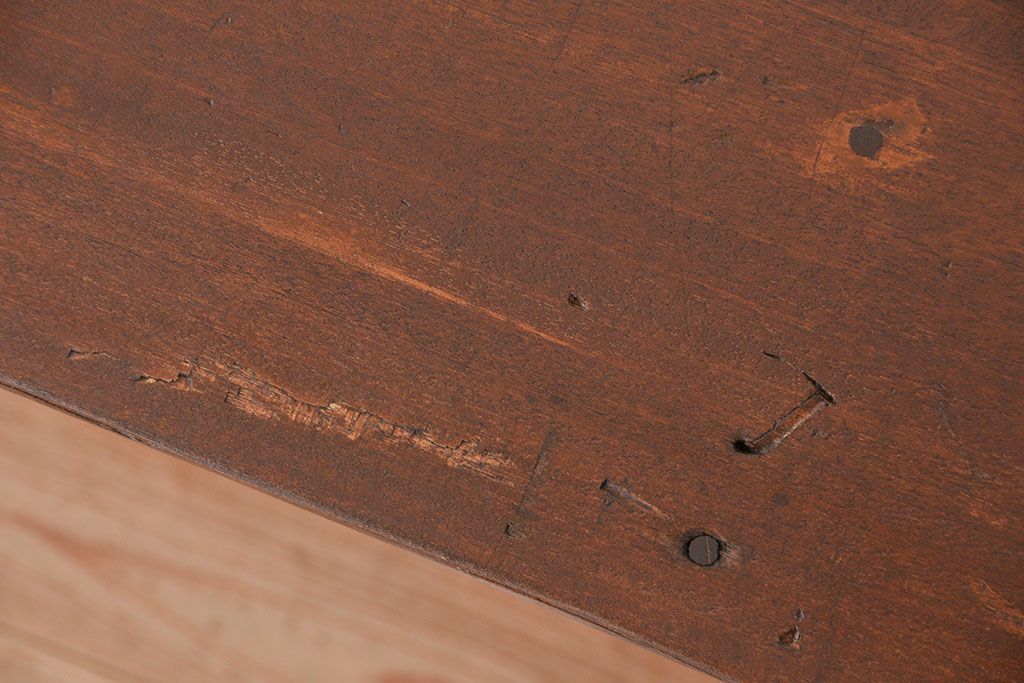 アンティーク家具　アンティーク　引き出し付き横長作業台(テーブル、机)