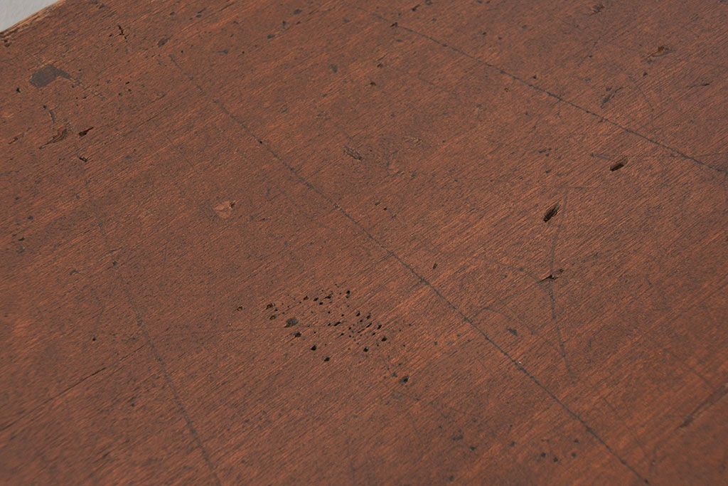 アンティーク家具　アンティーク　引き出し付き横長作業台(テーブル、机)