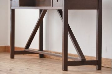 アンティーク家具　アンティーク　引き出し付き横長作業台(テーブル、机)