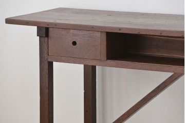 アンティーク家具　アンティーク　引き出し付き横長作業台(テーブル、机)