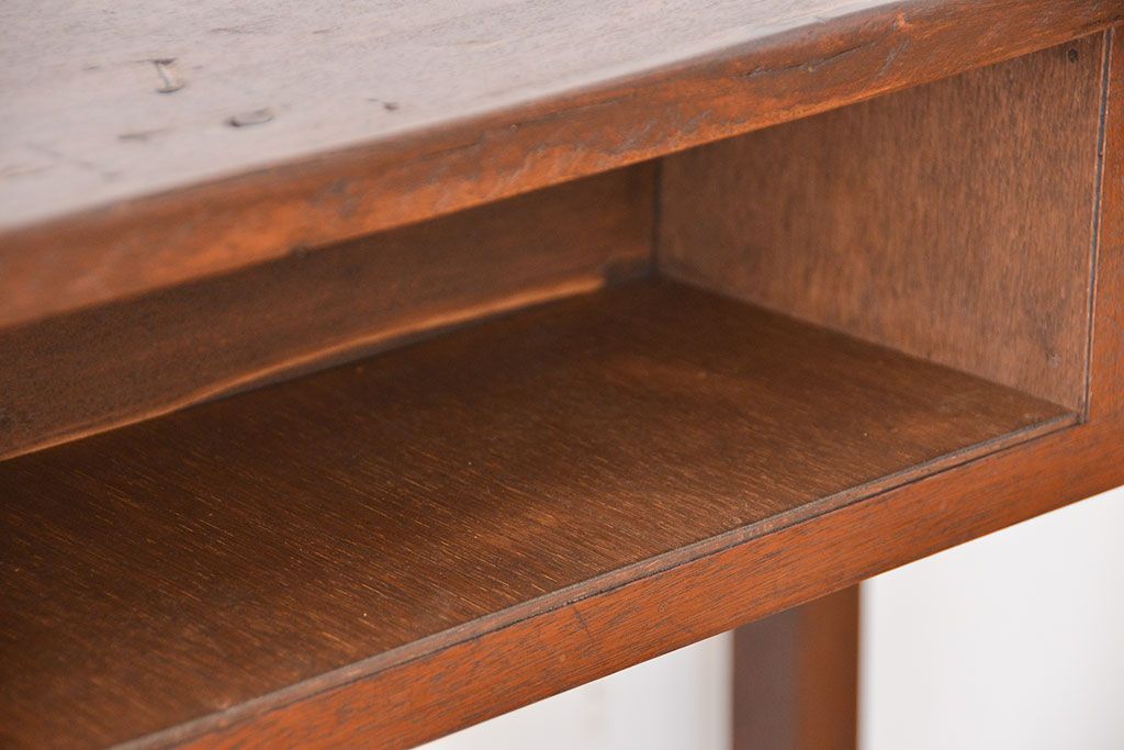 アンティーク家具　アンティーク　引き出し付き横長作業台(テーブル、机)