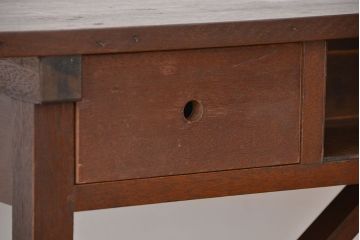 アンティーク家具　アンティーク　引き出し付き横長作業台(テーブル、机)