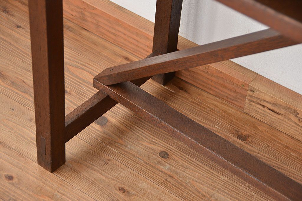 アンティーク家具　アンティーク　引き出し付き横長作業台(テーブル、机)