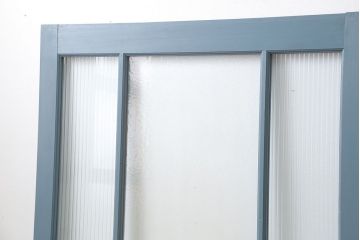 アンティーク モールガラス入り!ペイントガラス引き戸2枚セット(ガラス戸)