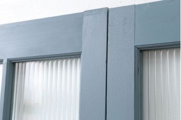 アンティーク モールガラス入り!ペイントガラス引き戸2枚セット(ガラス戸)