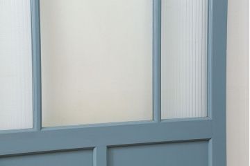 アンティーク モールガラス入り!ペイントガラス引き戸2枚セット(ガラス戸)