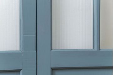 アンティーク モールガラス入り!ペイントガラス引き戸2枚セット(ガラス戸)