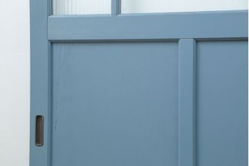 アンティーク モールガラス入り!ペイントガラス引き戸2枚セット(ガラス戸)
