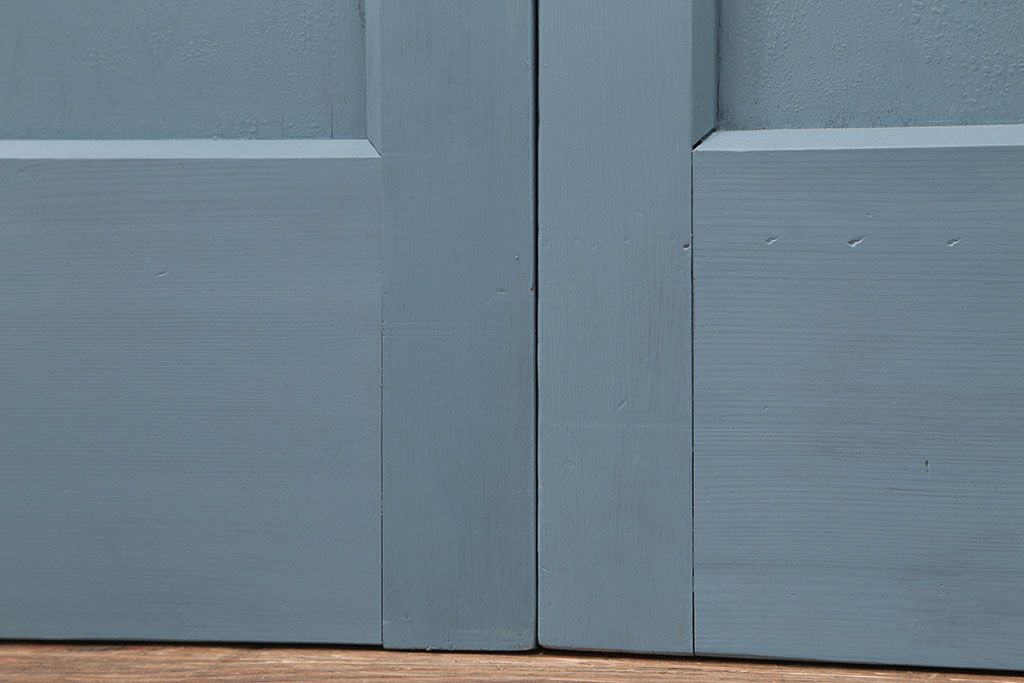 アンティーク モールガラス入り!ペイントガラス引き戸2枚セット(ガラス戸)