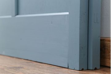 アンティーク モールガラス入り!ペイントガラス引き戸2枚セット(ガラス戸)