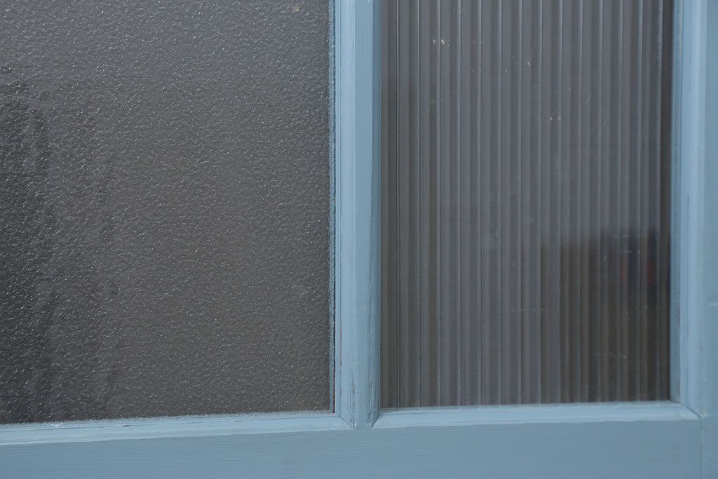 アンティーク モールガラス入り!ペイントガラス引き戸2枚セット(ガラス戸)