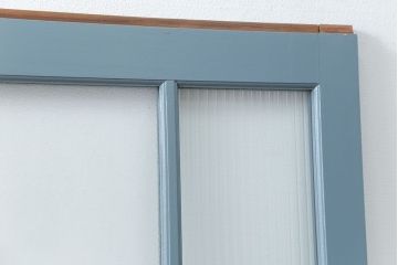 アンティーク モールガラス入り!ペイントガラス引き戸2枚セット(ガラス戸)