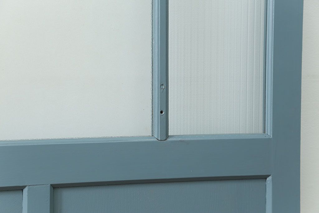 アンティーク モールガラス入り!ペイントガラス引き戸2枚セット(ガラス戸)