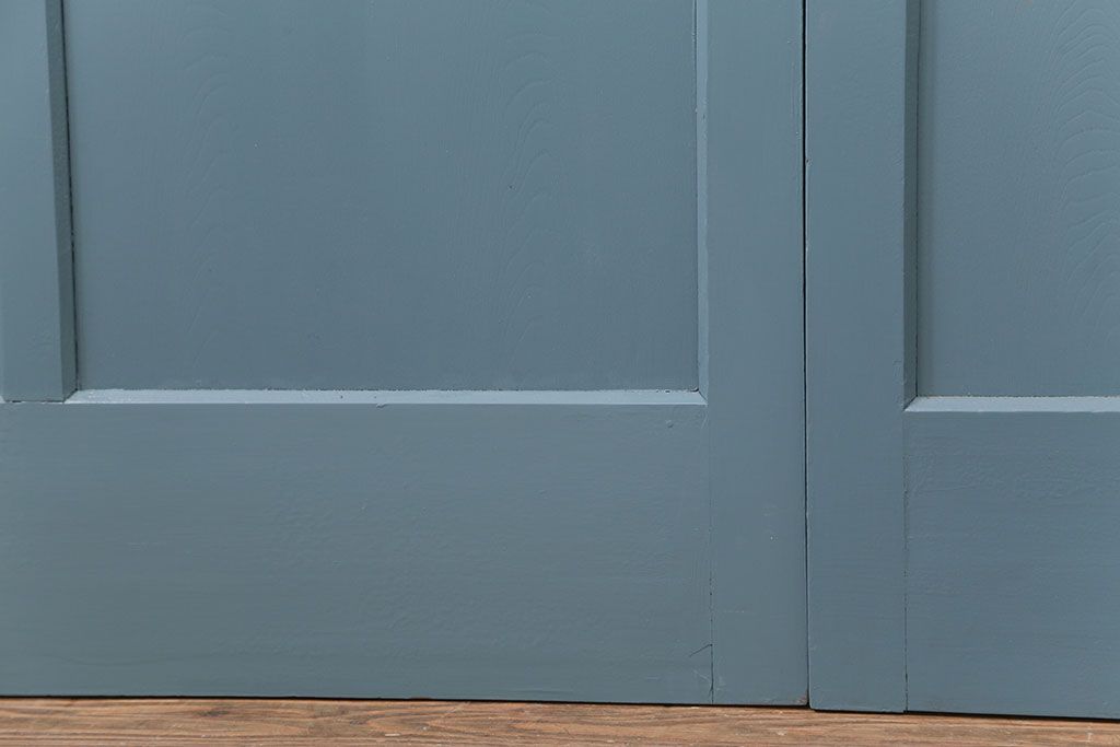 アンティーク モールガラス入り!ペイントガラス引き戸2枚セット(ガラス戸)