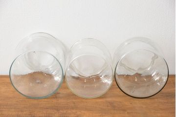 アンティーク雑貨　アンティーク 古いガラス瓶 3個セット(ビン、小物入れ)