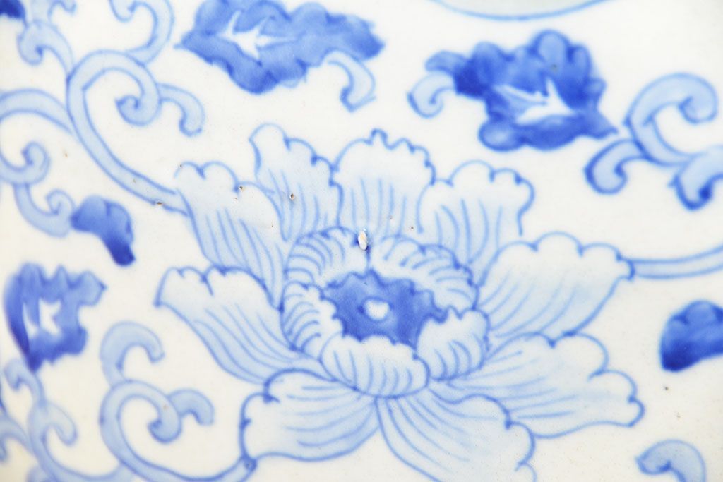 アンティーク雑貨　古民具・骨董　図柄の可愛い瀬戸火鉢