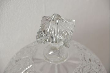 アンティーク雑貨　中古品 ボヘミアクリスタル キャンディーポット(500PK)(小物入れ)