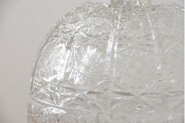 アンティーク雑貨　中古品 ボヘミアクリスタル キャンディーポット(500PK)(小物入れ)