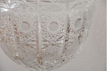 アンティーク雑貨　中古品 ボヘミアクリスタル キャンディーポット(500PK)(小物入れ)