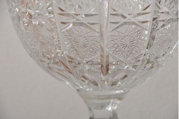 アンティーク雑貨　中古品 ボヘミアクリスタル キャンディーポット(500PK)(小物入れ)