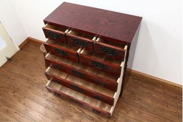 中古 伝統工芸 美しい岩谷堂箪笥(岩谷堂タンス、岩谷堂たんす、整理タンス)