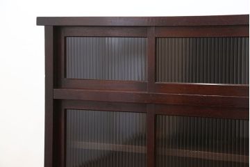 アンティーク家具　古民具・骨董 使い込まれたシックな収納棚(食器棚、飾り棚、茶箪笥)