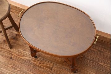 中古美品　ドレクセル ツインカクテルテーブル定価約16万円(サイドテーブル、キャスターワゴン、センターテーブル、カフェテーブル、コーヒーテーブル)