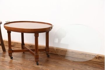 中古美品　ドレクセル ツインカクテルテーブル定価約16万円(サイドテーブル、キャスターワゴン、センターテーブル、カフェテーブル、コーヒーテーブル)