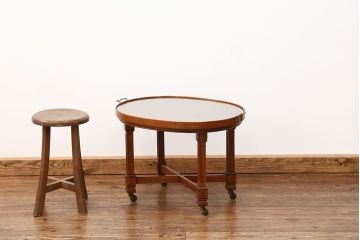 中古美品　ドレクセル ツインカクテルテーブル定価約16万円(サイドテーブル、キャスターワゴン、センターテーブル、カフェテーブル、コーヒーテーブル)