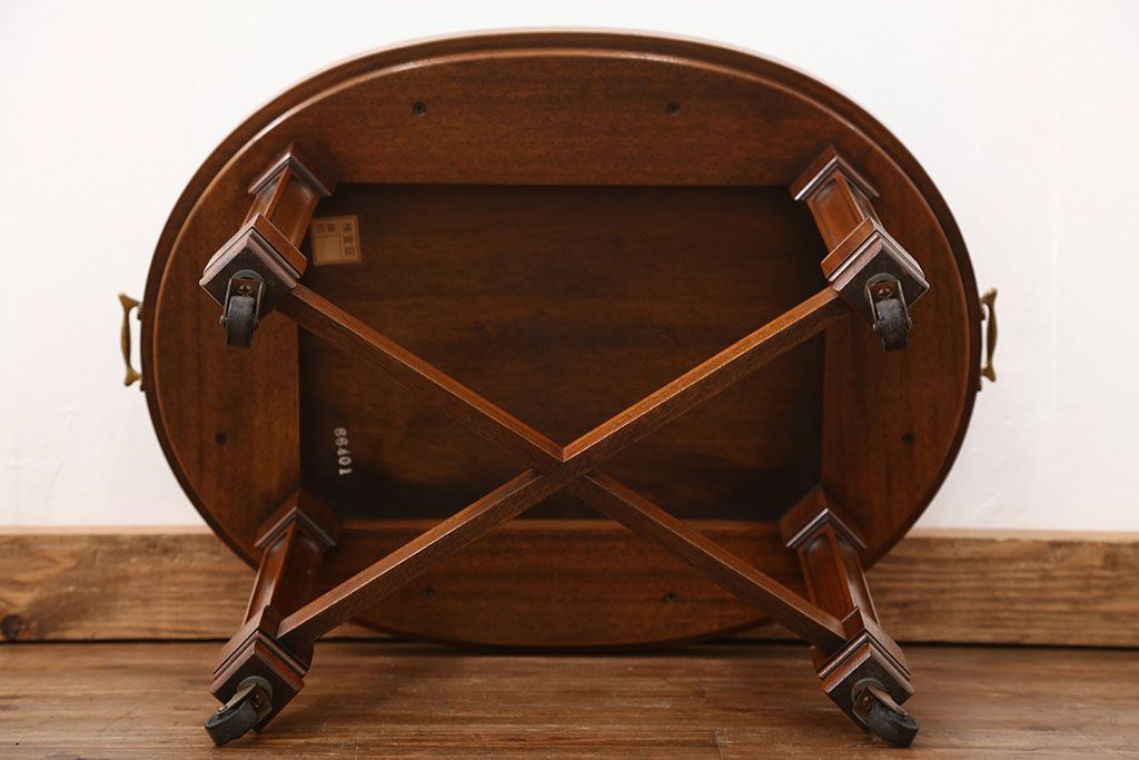 中古美品　ドレクセル ツインカクテルテーブル定価約16万円(サイドテーブル、キャスターワゴン、センターテーブル、カフェテーブル、コーヒーテーブル)