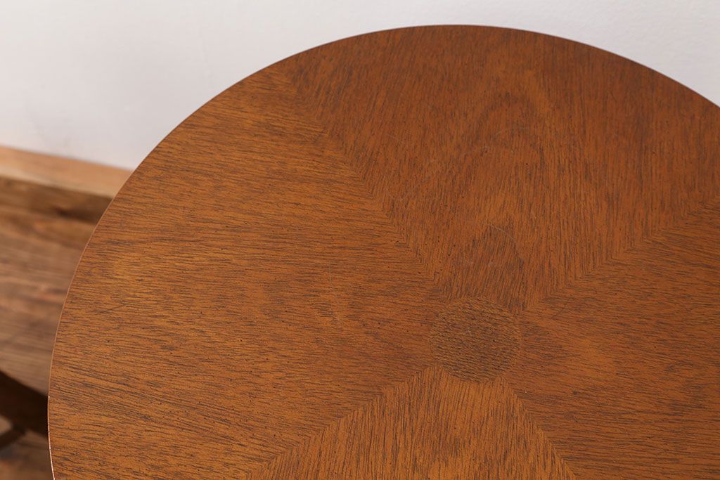 中古美品　DREXEL(ドレクセル)  Triune(トライユン)　 ドラムテーブル定価約23万円(サイドテーブル、センターテーブル、ラウンドテーブル、コーヒーテーブル、机)