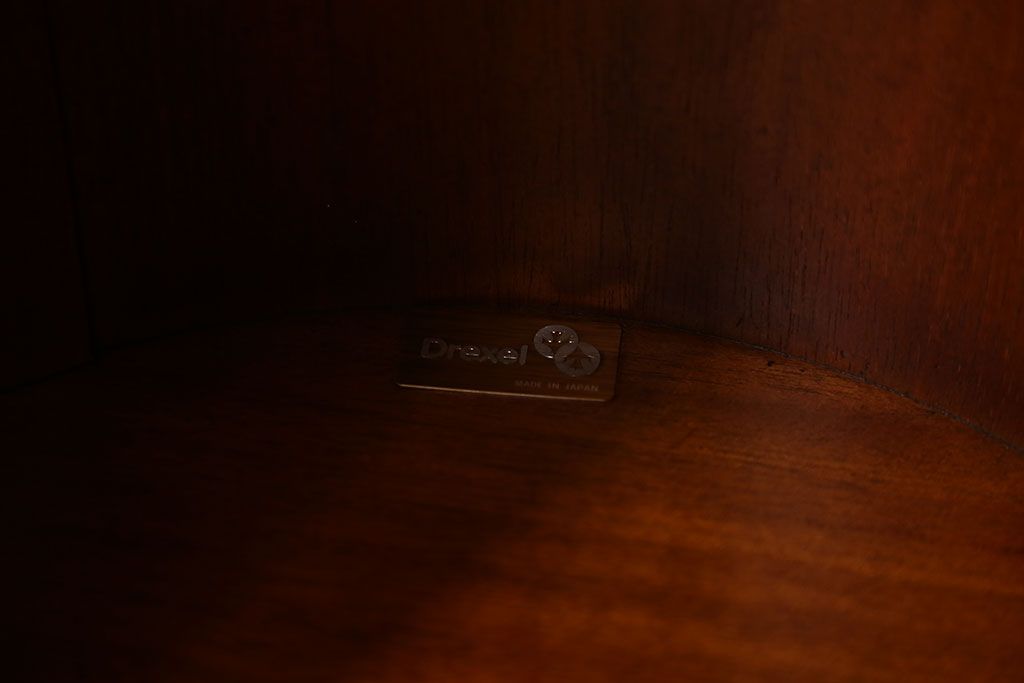 中古美品　DREXEL(ドレクセル)  Triune(トライユン)　 ドラムテーブル定価約23万円(サイドテーブル、センターテーブル、ラウンドテーブル、コーヒーテーブル、机)