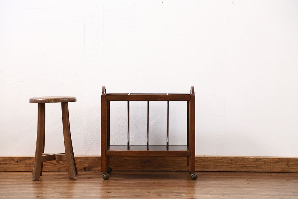 中古美品　ドレクセル マガジンラック定価約12万円(本立て、本棚)