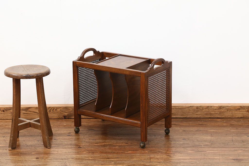 中古美品　ドレクセル マガジンラック定価約12万円(本立て、本棚)