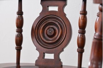 中古美品　松本民芸家具ミズメ桜 大キャプテンチェア(1)定価約25万円(椅子、イス、いす)
