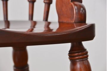 中古美品　松本民芸家具ミズメ桜 大キャプテンチェア(1)定価約25万円(椅子、イス、いす)