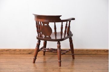 中古美品　松本民芸家具ミズメ桜 大キャプテンチェア(2)定価約25万円(椅子、イス、いす)