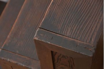 アンティーク家具　古民具・骨董 小振りで上品な二段重ね階段箪笥(箱階段、時代箪笥)