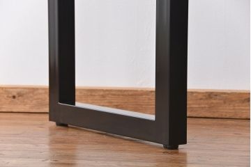 中古　マスターウォール(MASTERWAL) ウォールナットダイニングテーブル定価約14万円(鉄脚テーブル)