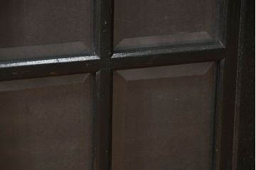 アンティーク 古い洋館の上質な面取りガラス 観音扉1対(7)(窓、両開き戸、両開き窓)