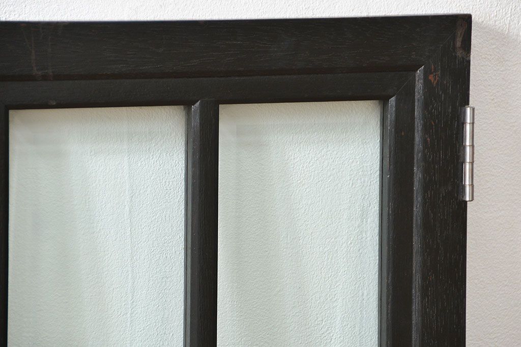 アンティーク 古い洋館の上質な面取りガラス 観音扉1対(7)(窓、両開き戸、両開き窓)