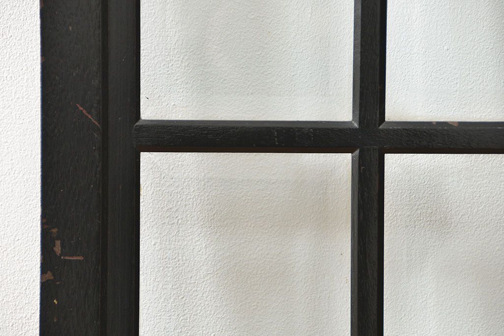 アンティーク 古い洋館の上質な面取りガラス 観音扉1対(7)(窓、両開き戸、両開き窓)